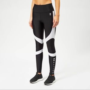P.E. nation sweep fitness color block leggings M